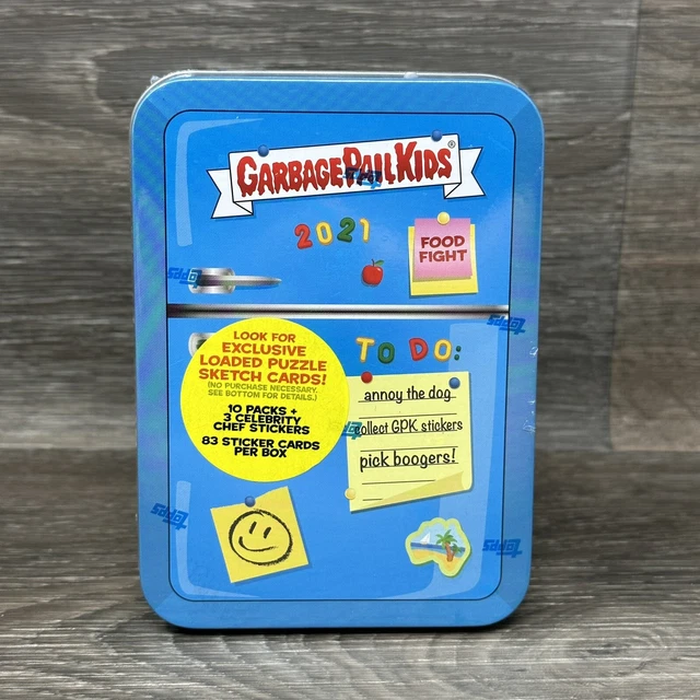Topps Garbage Pail Kids Food Fight Blaster Refrigerator Tin Factory Sealed Blue