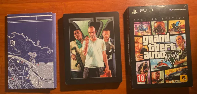 GRAND THEFT AUTO V SPECIAL EDITION Sony PlayStation 3 PS3 Game (No Colour Map)