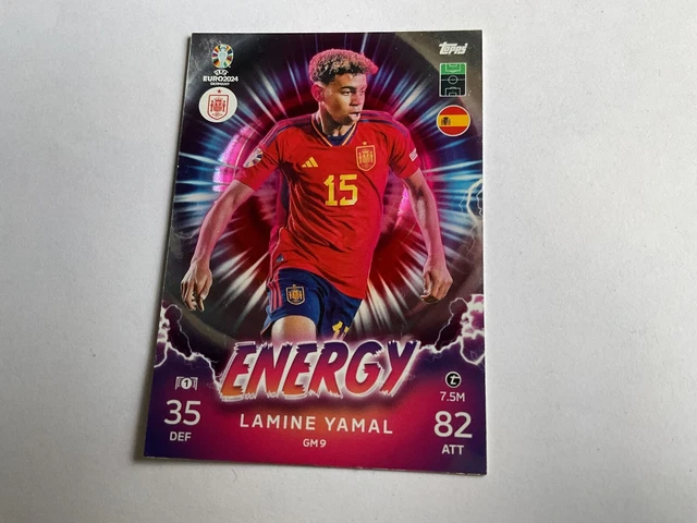 LAMINE YAMAL UEFA Euro 2024 Match Attax Rare Energy Card GM9 £17.50