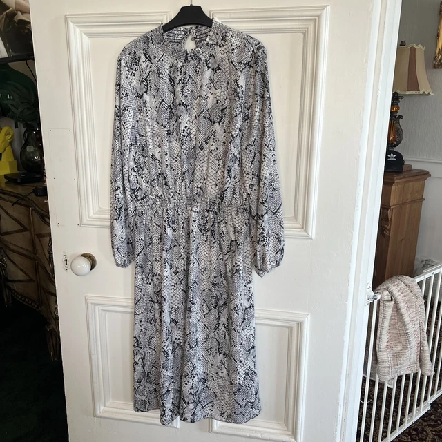 GEORGE JUNGLE LEOPARD Leaf Jungle Print Maxi Dress Size 14 15.99