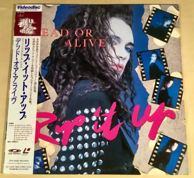 DEAD OR ALIVE/Pete Burns RIP IT UP: THE VIDEOS Japanese Laser Disc with OBI Rare