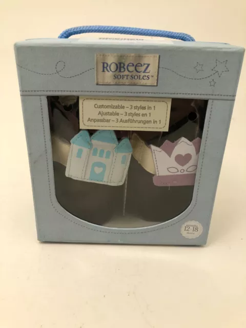 Robeez Soft Soles (12-18 mo) Infant Girls My Fairy Tale Espresso 3 Styles in 1