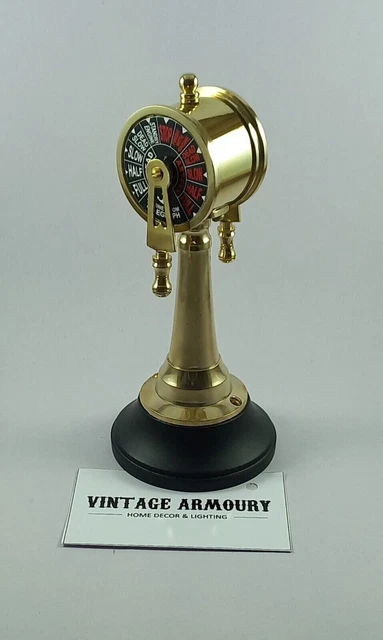 Antique Nautical Vintage Ship Engine Room Brass Table Telegraph Decor.