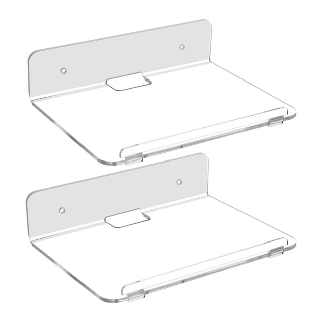 Storage Rack Acrylic Shelf Clear Wall Mounted Floating Display KitchensOrganizer