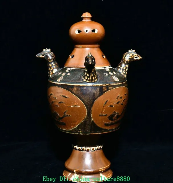 11.8 "collection tête d'oiseau en porcelaine de four fixe de la dynastie Song