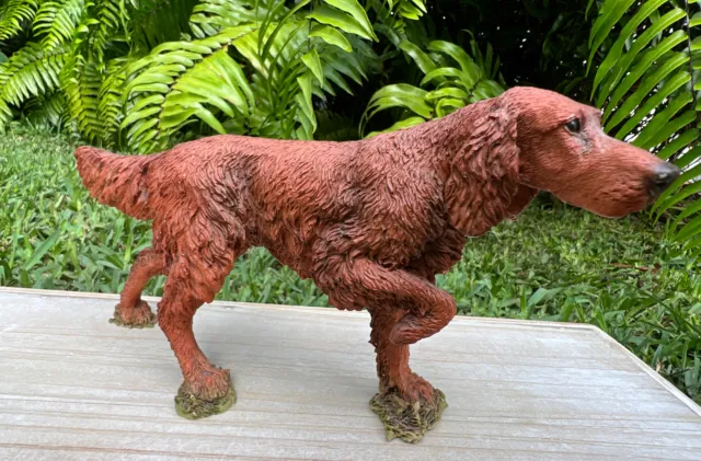 Vintage CASTAGNA Irish Setter Dog Resin Figurine Made In Italy 1992