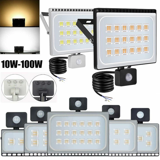 LED Außenstrahler Bewegungsmelder 10W-100W Flutlicht Wandleuchte außen Sensor