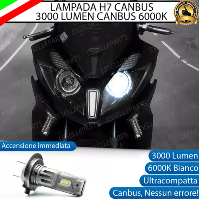 LAMPADA LED H7 CANBUS PER ANABBAGLIANTI PIAGGIO MP3 300 (2019-2020