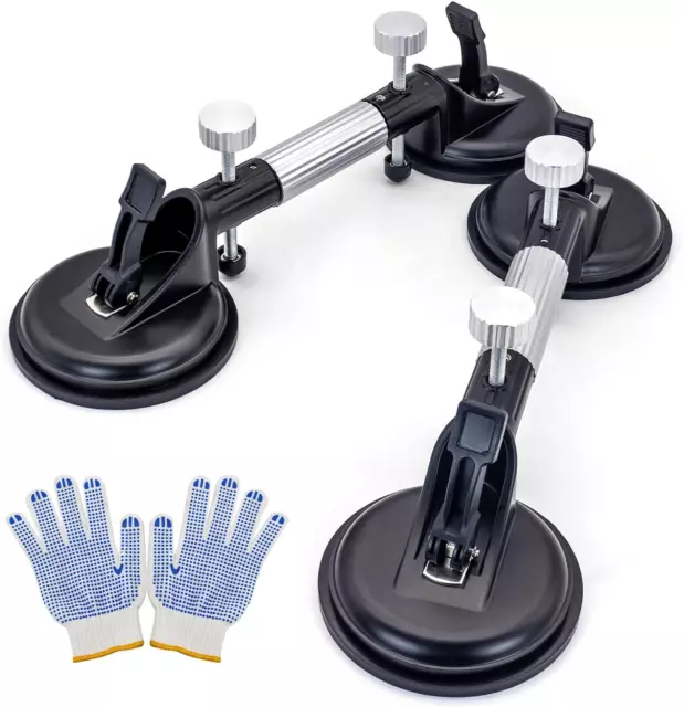 2PCS 6Inch Adjustable Stone Seam Setter Suction Cup Suckers Clamps Lifter Granit