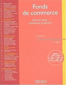 Fonds de commerce : Achat et vente - Exploitation et géran... | Livre | état bon