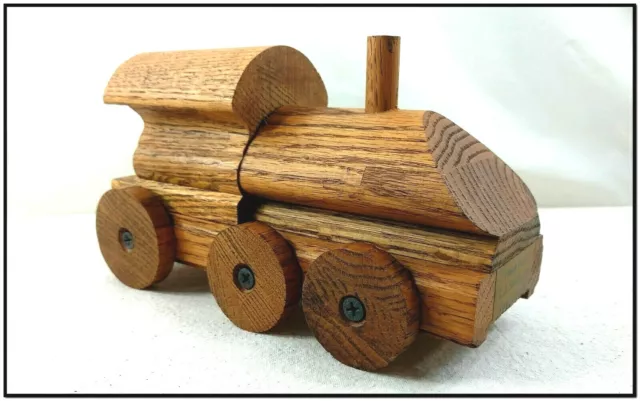 Vtg Advertising Toy Train L.j. Smith Stair Systems Paperweight From Wood Parts