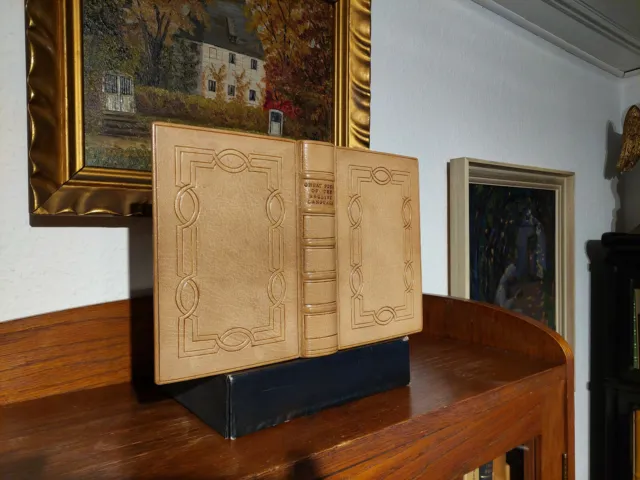 ENGLISH POEMS Bibliophile Luxusausgabe 1926 Prachtvoller LEDER HANDEINBAND 2