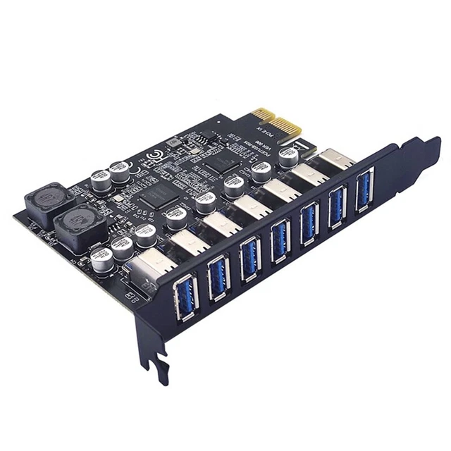USB 3.0 PCI Adapter PCI E to 7 Ports USB 3 Expansion Adapter Card U J6G7
