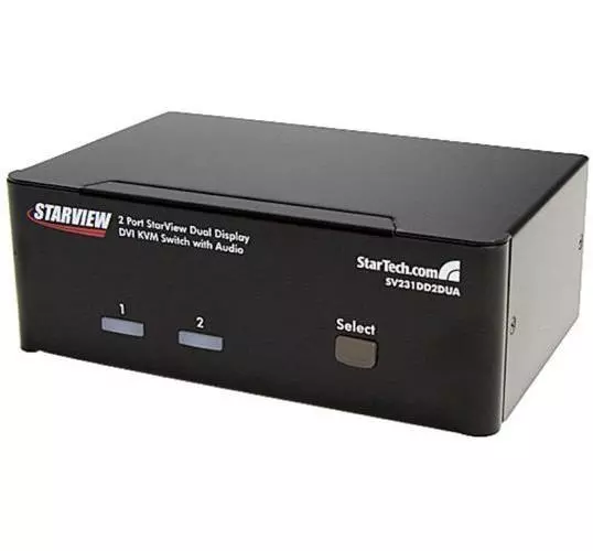 SV231DD2DUA Startech 2 Port Dual DVI USB KVM Switch avec Audio & USB 2.0 Hub