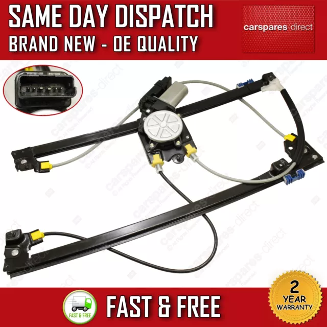 Renault Espace 2003>2012 Front Left Electric Window Regulator W/ Multi Pin Motor