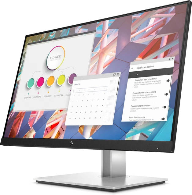 HP E-Series E24 G4 60,5 cm (23.8") 1920 x 1080 Pixel Full HD LCD Schwarz, Silber 2