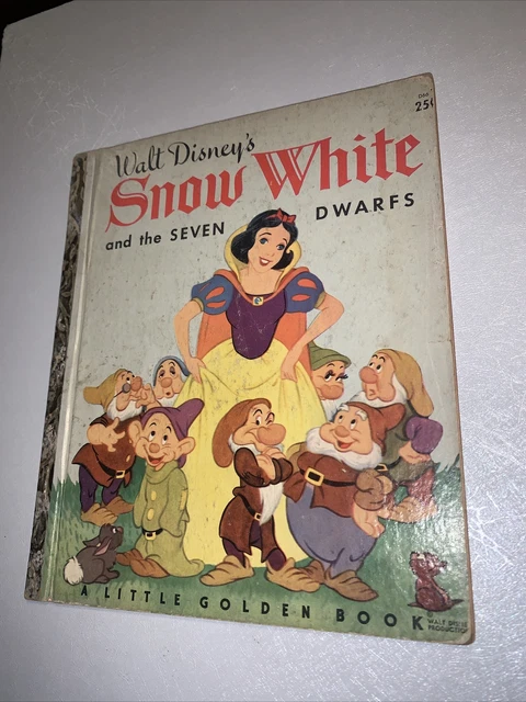 WALT DISNEY’S SNOW White And The Seven Dwarfs Little Golden Book “Q ...