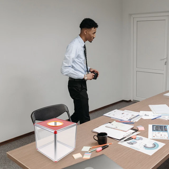 Scatola Donazioni Acrilico Trasparente - Con Serratura Per Suggerimenti - Foto 6