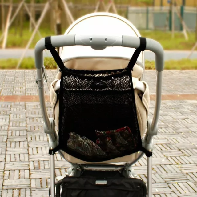 Stroller Net Baby Bag Infant Mesh Bottle Diaper Holder Pocket Storage Organizer