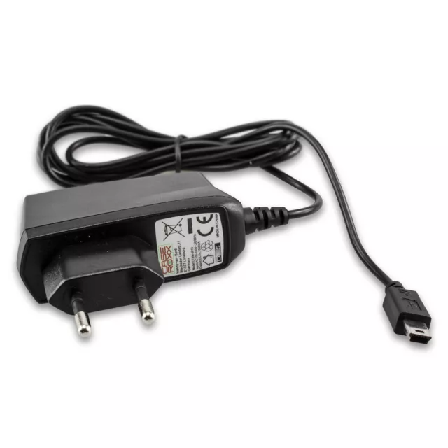 caseroxx Navigations Ladegerät für Garmin nüvi 140LMT Mini USB Kabel