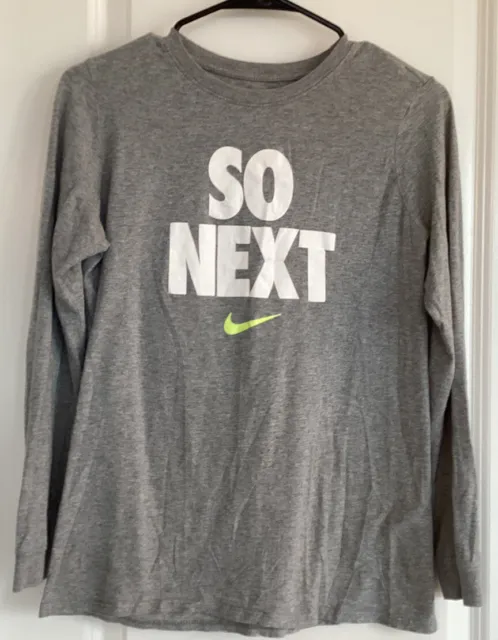 The Nike Tee So Next Graphic Shirt Boys Youth Size XL Long Sleeve Logo Pullover