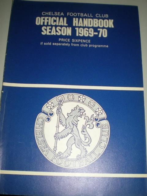 CHELSEA HANDBOOK 1969/70, No Writing, Staples Removed, Very Good ...