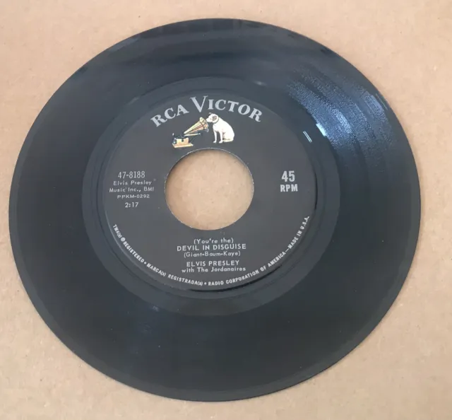 Elvis Presley Us Single 45 Rpm Rca Victor 47-8188 Devil In Disguise 1963