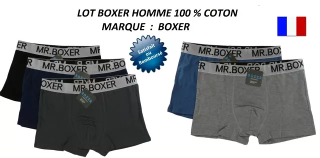 Boxer Homme Coton, Calecon Homme, Confortable, Durable (Lot de 9)