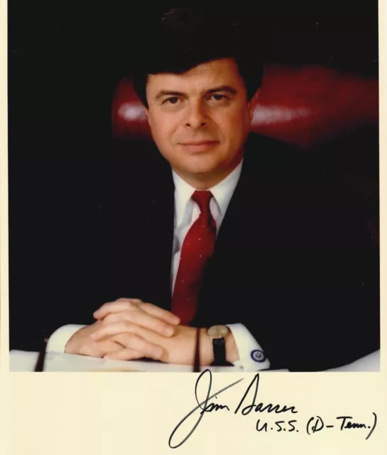 “Tennessee Senator” Jim Sasser Hand Signed 8X10 Color Photo