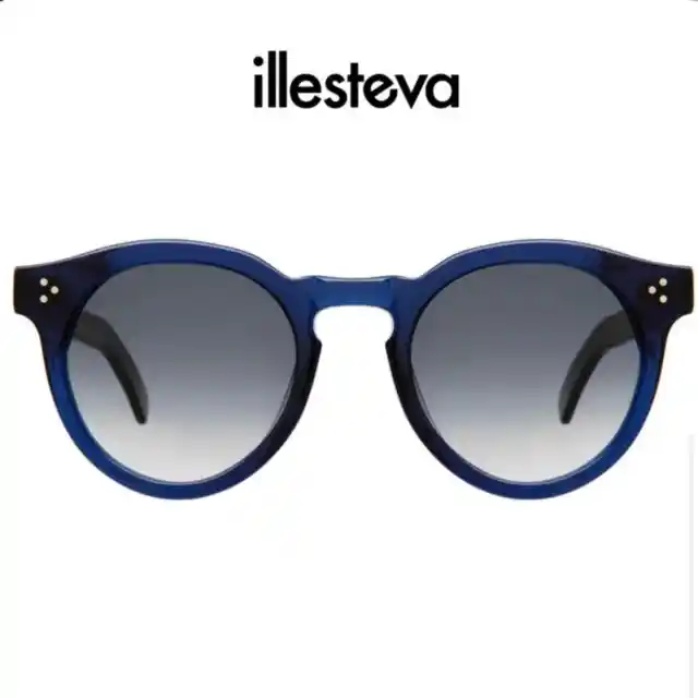 Illesteva Leonard II Sunglasses Blue Black Plastic Frames Handmae in France