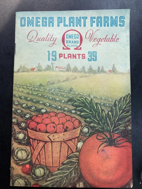 Omega Plant Farms 1939 Catalog With Original Envelope