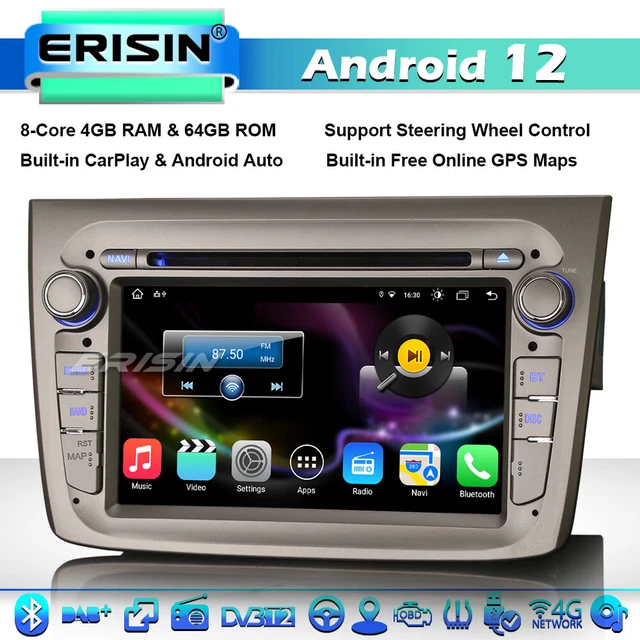 Autoradio GPS Navi 8 core Android 12 per Alfa Romeo Mito DAB+ WiFi CarPlay 64GB
