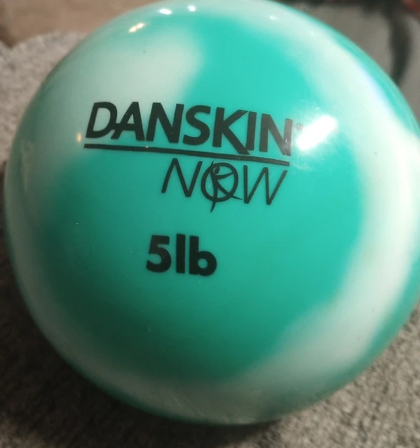 Danskin Now 5 Lb Weighted Ball Blue White Swirl Workout Yoga Medicine