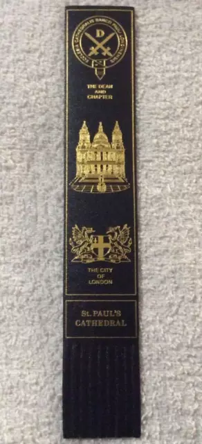 St. Paul's Cathedral Dean and Chapter City of London England Leather Bookmark