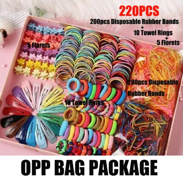 220pcs Wholesale Bulk Girls Baby Kids Hair Clips Snap Slides Close Hairpin