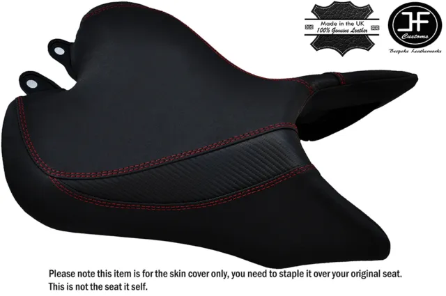 Grip & Carbon D Red St Custom Fits Triumph Speed Triple R 16-17 Front Seat Cover