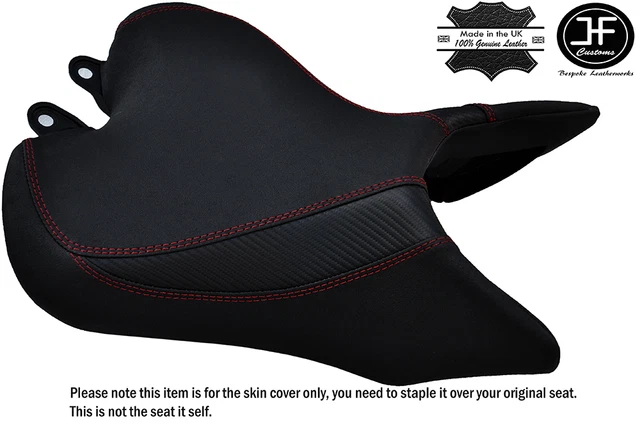 Grip & Carbon D Red St Custom Fits Triumph Speed Triple R 16-17 Front Seat Cover