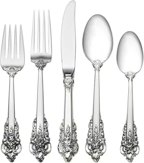 Wallace Grande Baroque Sterling 5 Piece Place Setting P5811