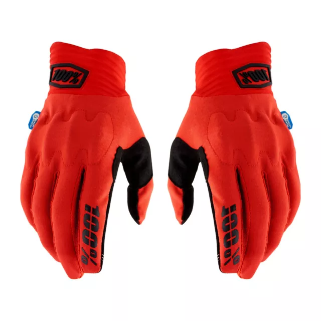 Handschuhe Moto-Cross 100% COGNITO SMART SHOCK Rot Schwarz