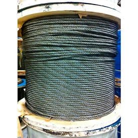 Southern Wire 250' 1/4" Dia. 6x19 Improved Plow Steel Bright Wire Rope Southern