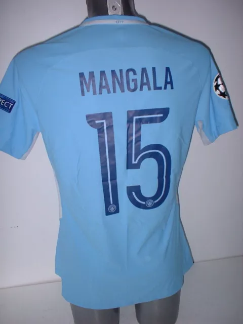 Manchester City Mangala Nike Player Issue Match Football Shirt L Aeroswift CL 3