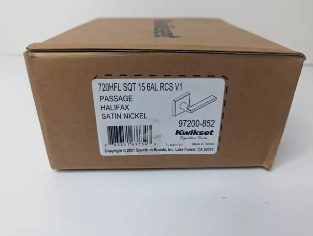 Kwikset Halifax 720HFL Square Door Lever - Satin Nickel (‎97200-852)