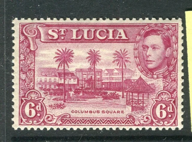 ST.LUCIA; 1938 early GVI portrait issue Mint hinged Shade of 6d. value