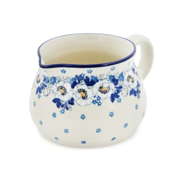 Polish Pottery Pitcher 34 oz Ceramika Artystyczna Blue Spring