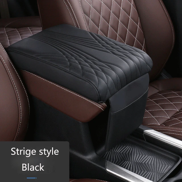 Auto Car Armrest Cushion Center Console Cover Pad Protector Memory Cotton Black