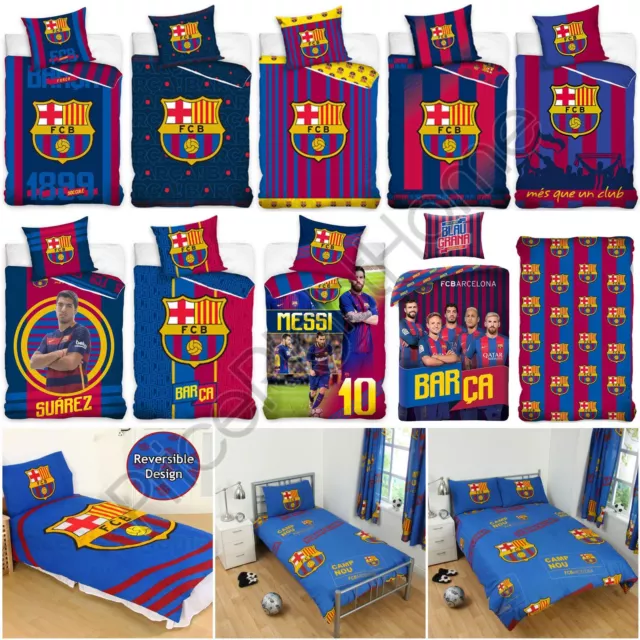 Official Fc Barcelona Duvet Cover Sets Bedding Bedroom Football New