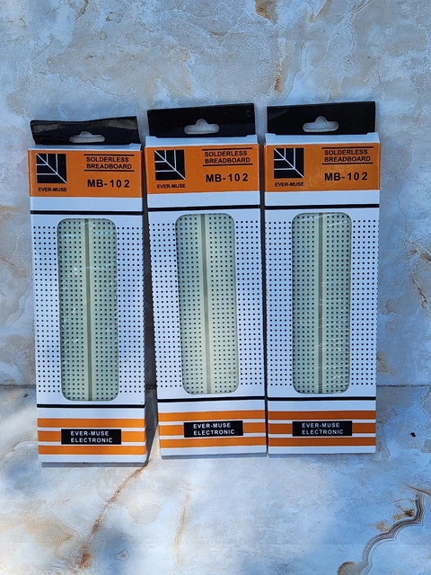 MB-102 Solderless Breadboard Ever-Muse Electronic- NEW Lot Of 3