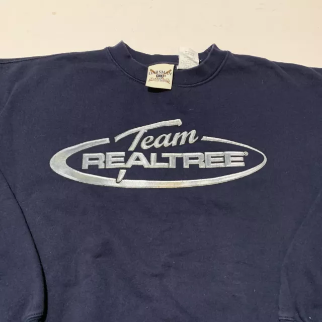 Vintage Realtree Sweatshirt Heavy Weight Crewneck Navy Blue Men’s Small