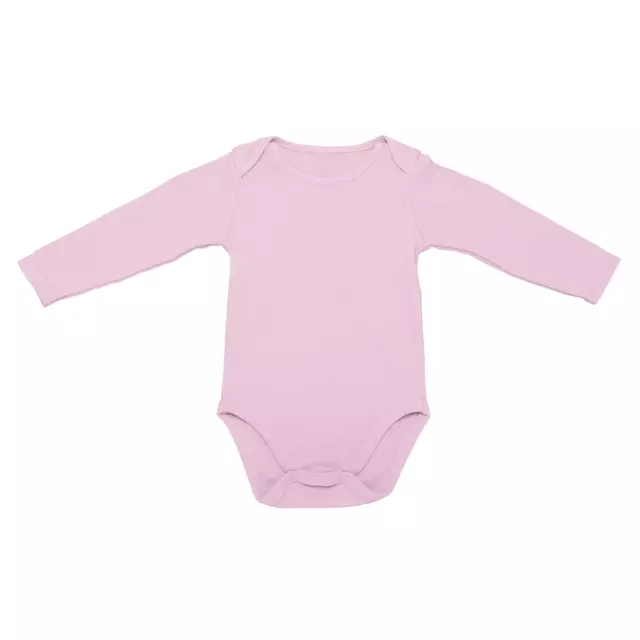 Baby Bodysuit PINK Girls Babygrow Vest Long Sleeve Essentials Shower Gift UK