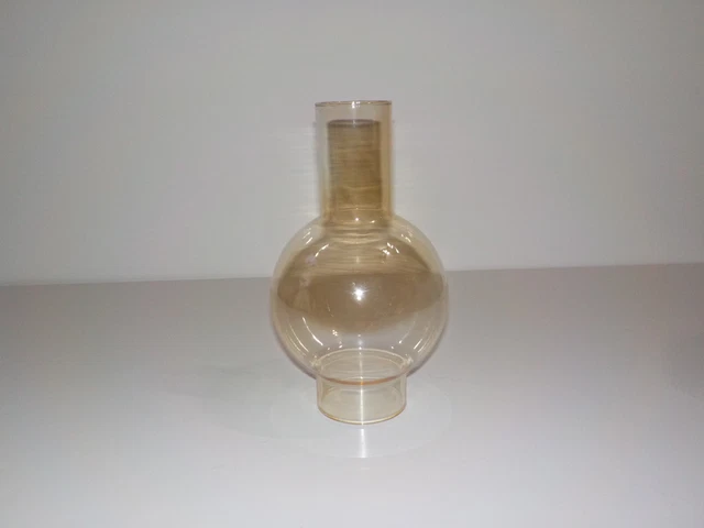 Vintage Glass Kerosene Oil Lamp Ball Chimney Shade 2-5/8" Fitter & 8-1/2" High